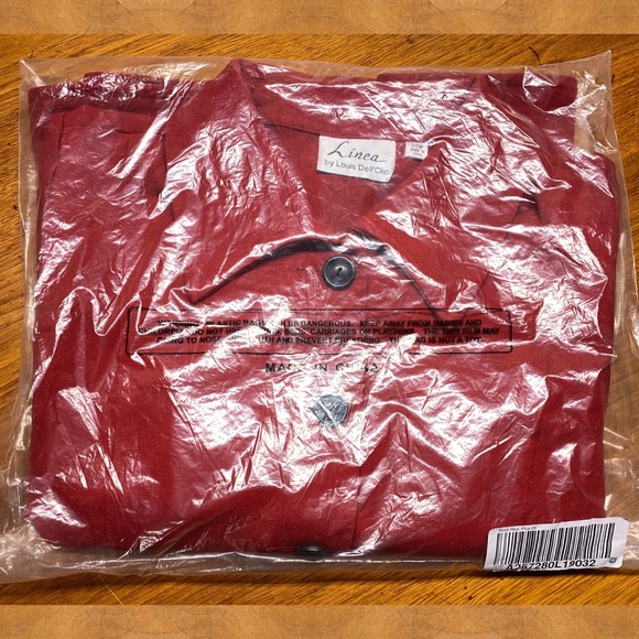 Linea By Louis Dell'Olio Button Up Long Sleeve Jacket, NWT 26W Brick Red A257280 - Picture 6 of 12